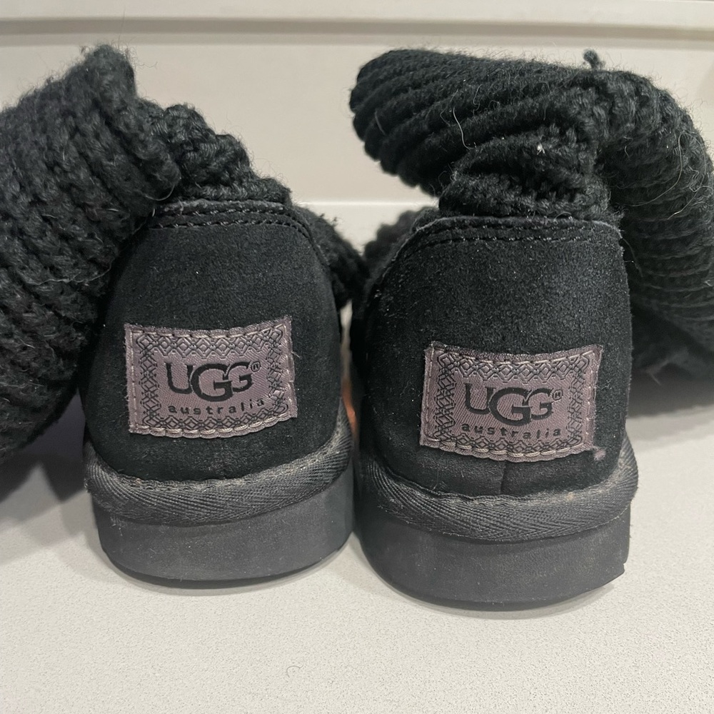Knit Black Ugg Boots size 7